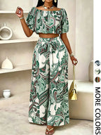 Ensemble pantalon femme couleur unie à jambes larges, haut décontracté à épaules dénudées et pantalon palazzo pour l'été, tenue de vacances à la plage pour femme.