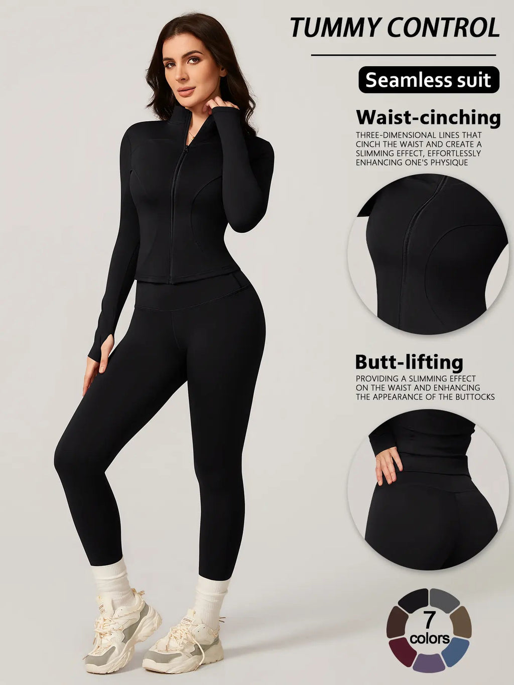 Completo da allenamento da donna a due pezzi slim-fit