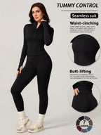 Completo da allenamento da donna a due pezzi slim-fit