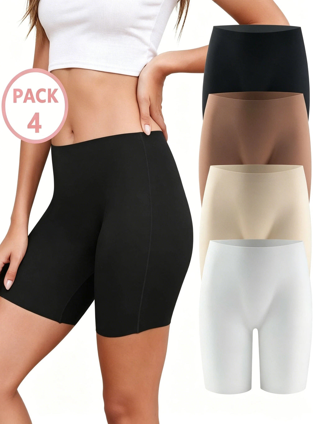 Boxer senza cuciture da donna, intimo anti-sfregamento, pantaloncini da ciclista, culotte, S-XXL