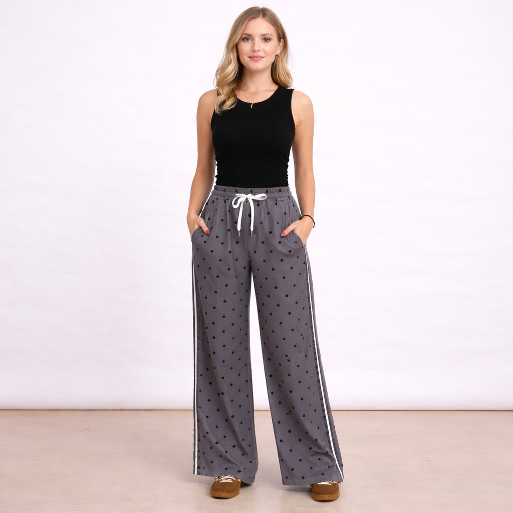[2026.SOUL] Pantaloni A Pois Con Banda Laterale