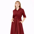 2026 Bea, Long Dress With Waist Tie