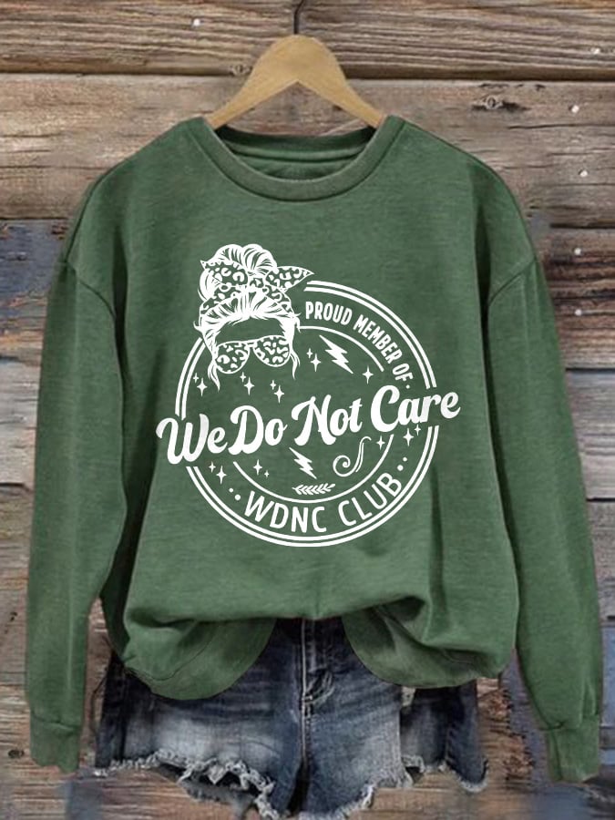 Felpa con stampa "Proud Member Of WDNC" stile retrò divertente