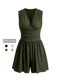 Combinaison bustier à col en V pour femme, printemps/été