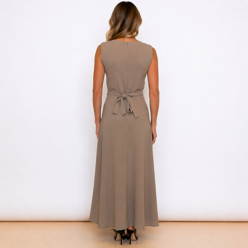 [2026.NOHO] Vestito Lungo Con Fiocco Sul Retro