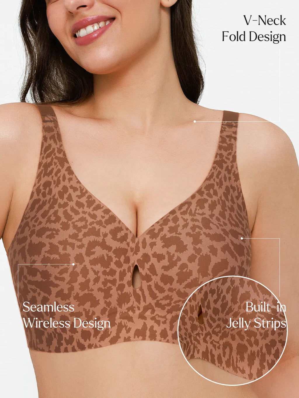 Soutien-gorge sans coutures avec support en gel et maintien des contours