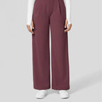 Pantaloni da Lavoro a Vita Alta con Tasche e Gamba Dritta, Abiti Business Casual da Donna, Abbigliamento Sportivo e da Esterno da Donna