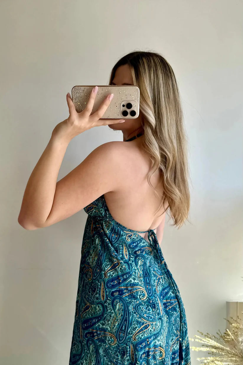 Robe longue bohème chic pour femme