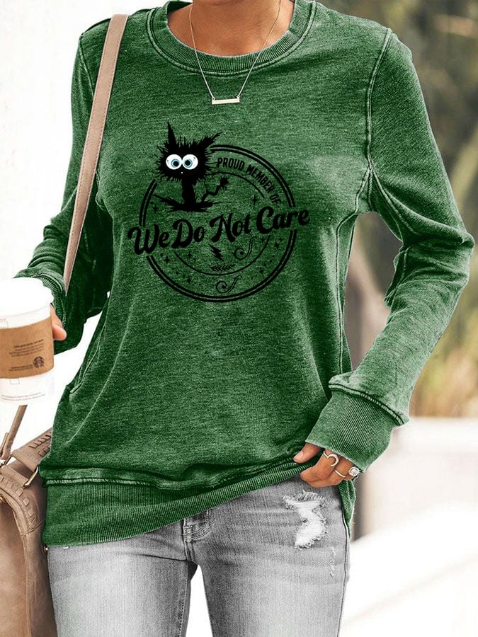 Women's  Retro Funny Proud Member Of Club Menopause Perimenopause Print Knitted Tops