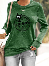Women's  Retro Funny Proud Member Of Club Menopause Perimenopause Print Knitted Tops