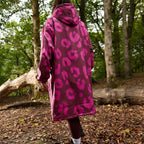 Peignoir de Séchage Imperméable Coupe-Vent, Robe de Changement Doublée Polaire Sherpa Douce, Manteau Veste à Capuche Surdimensionné à Manches Longues pour Enfants, Adultes, Hommes, Femmes, Surf, Plage, Natation, Restez au Sec