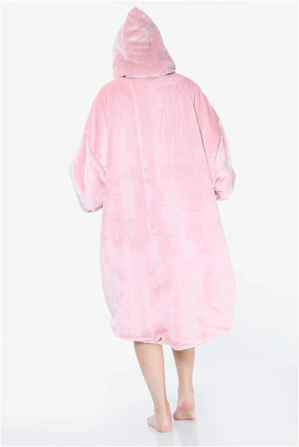 Couverture Sweat à Capuche Géante Homme Femme, Polaire Sherpa Ultra Douce Chaude Confortable Portable, Plaid Couverture à Manches pour Adultes Ados avec Grande Poche
