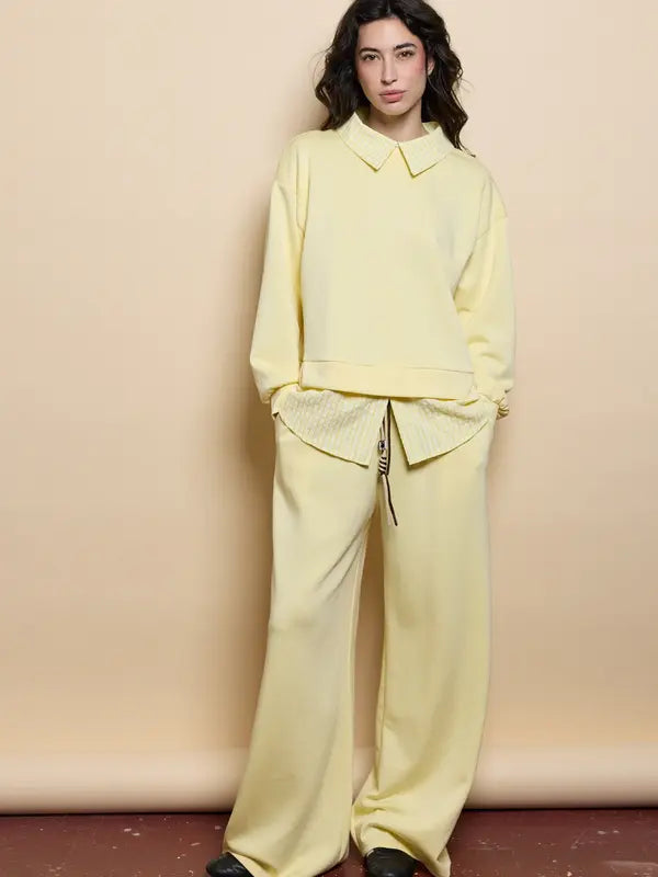 Ensemble deux-pièces pour femme, comprenant un haut et un pantalon