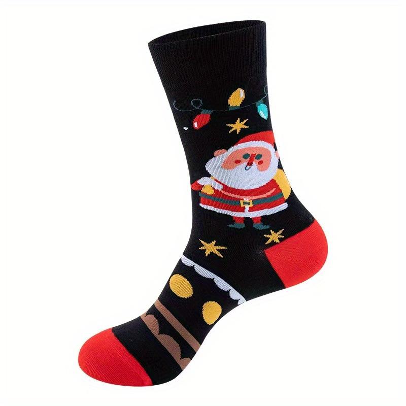 10 paires de chaussettes de Noël mignonnes et fantaisie pour femme/homme