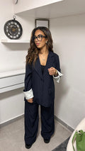 Completo blazer a righe