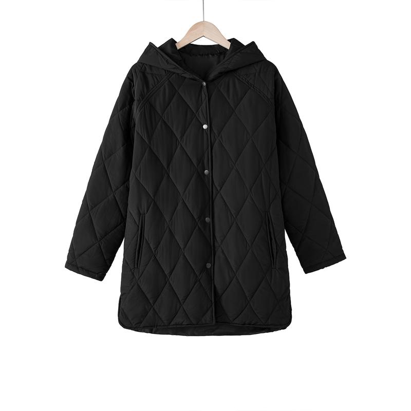 Doudoune Femme,Blouson Léger à Manches Longues et Boutons,Hauts Amples Décontractés Confortables,Vêtements Femme Automne Hiver 2025