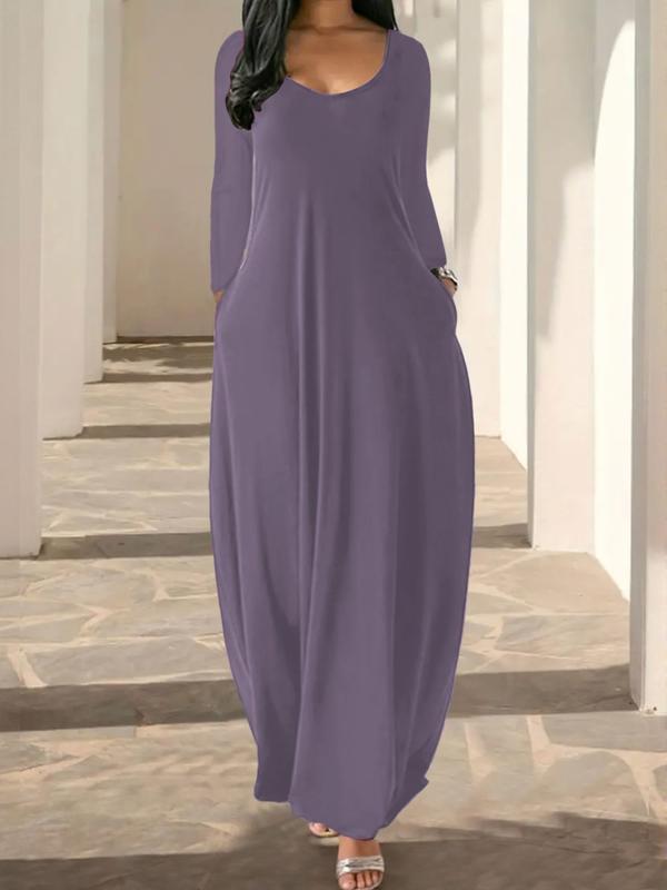 Chemise de nuit longue pour femme, imprimé léopard café, vêtements de nuit décontractés à manches longues et col rond avec poches, vêtement d'intérieur doux et confortable pour toutes les saisons