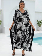 Robe longue décontractée pour femme Kaftan Oversize Chic Bohème Robe de maison Vêtements de plage Maillot de bain Cache-maillot Vêtement d'intérieur Bohème Été Vacances