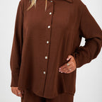[2026.COUTURE] Completo elegante in camicia e pantalone palazzo morbido comodo