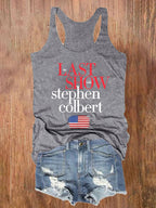 🔥Buy 3 Get 15% Off🔥Retro Last Show Print Tank Top