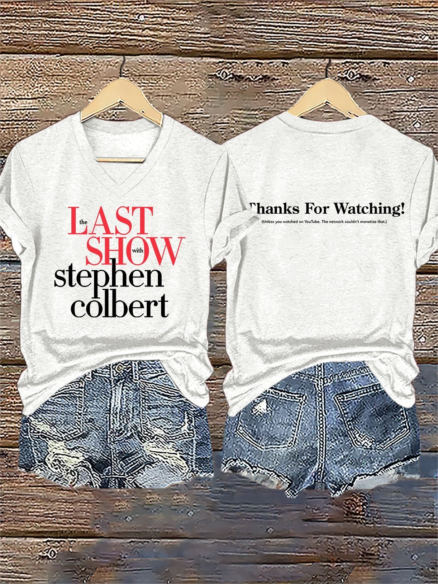 🔥Compra 3 e ricevi il 15% di sconto🔥T-Shirt con stampa retrò "Last Show" con scollo a V