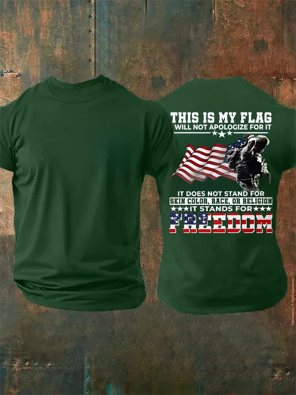 Uomo T-shirt con stampa THIS IS MY FLAG