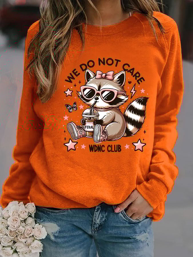 🔥Buy 3 Get 15% Off🔥Women's  Cute little raccoon for Women's WDNC Menopause & Perimenopause Printed   Sweatshirt