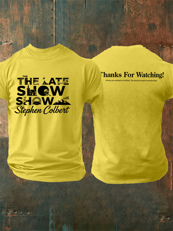 T-shirt da uomo con stampa "Last Show" in stile rétro