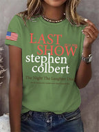 🔥Buy 3 Get 15% Off🔥Retro Last Show 05.21.2026 The Night The Laughter Died After The Opening Monol, Hopefully People Laughed During The Show Print T-Shirt