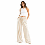 Fluid palazzo trousers – Elegant wide cut, elasticated waist