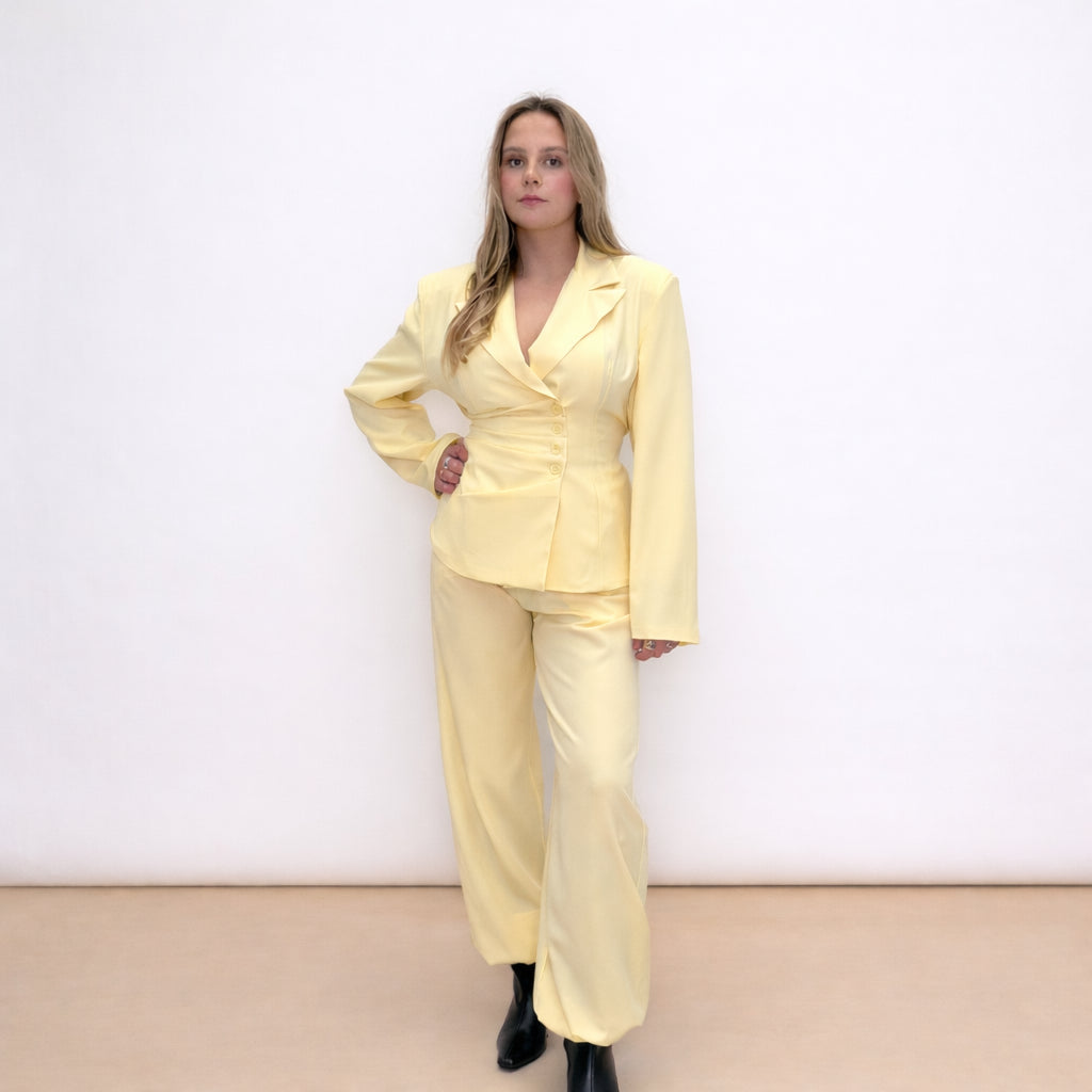 [2026.SOUL] Completo Con Blazer Drappeggiato E Pantalone