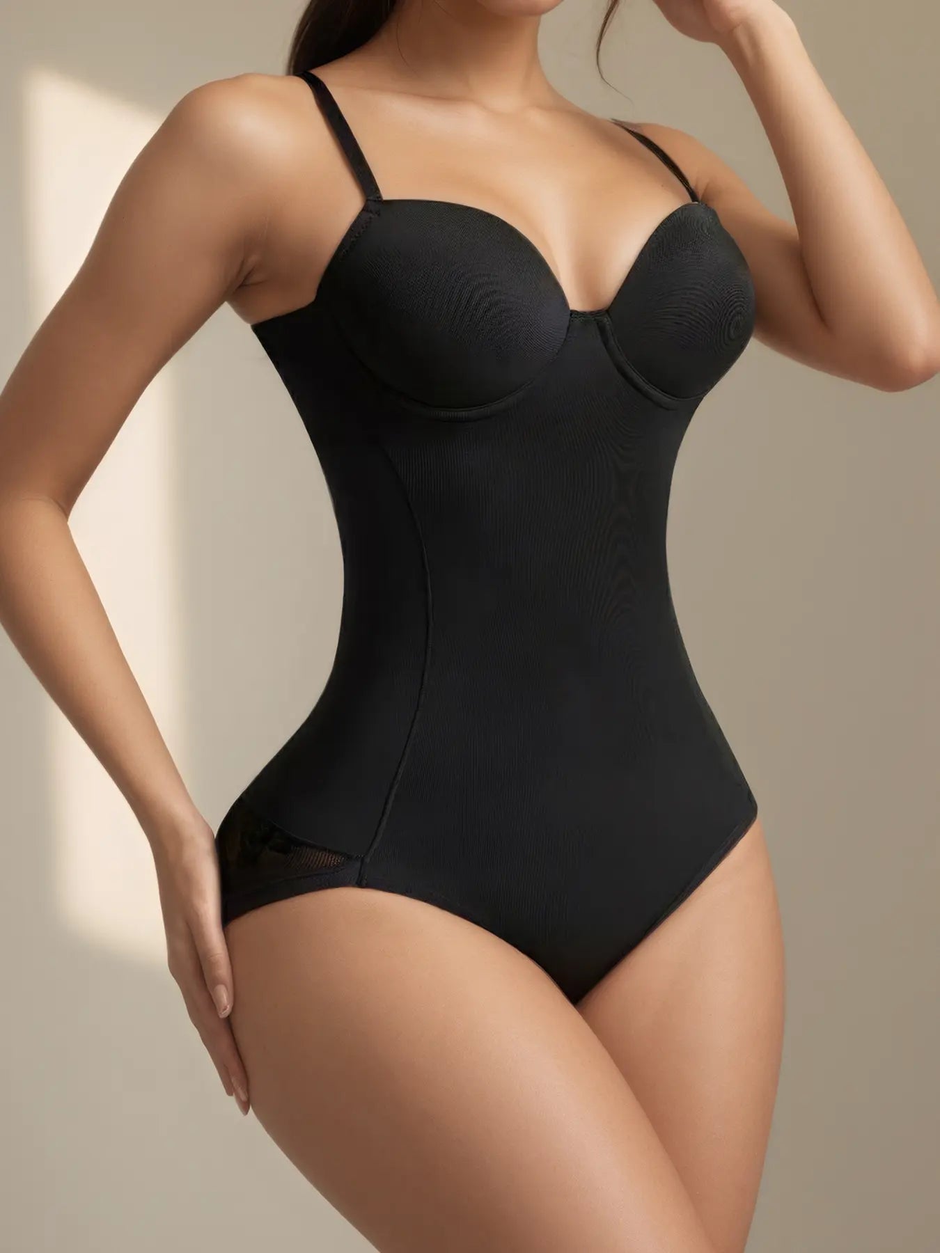 Body Gainant Amincissant Dos Nu Décolleté Plongeant pour Femme, Tailles XS-XXL, Style Décontracté, Design Uni, Portable Toute Saison