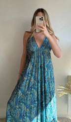 Robe longue bohème chic pour femme