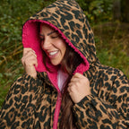 Peignoir de Séchage Imperméable Coupe-Vent, Robe de Changement Doublée Polaire Sherpa Douce, Manteau Veste à Capuche Surdimensionné à Manches Longues pour Enfants, Adultes, Hommes, Femmes, Surf, Plage, Natation, Restez au Sec