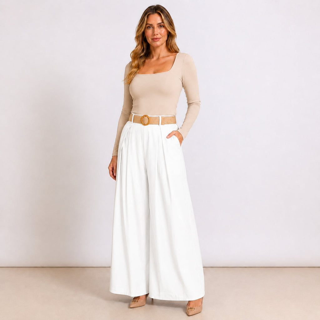 [2026.COUTURE] Pantalon En Coton À Pinces