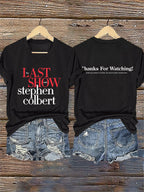 🔥Buy 3 Get 15% Off🔥V-Neck Retro Last Show Print T-Shirt