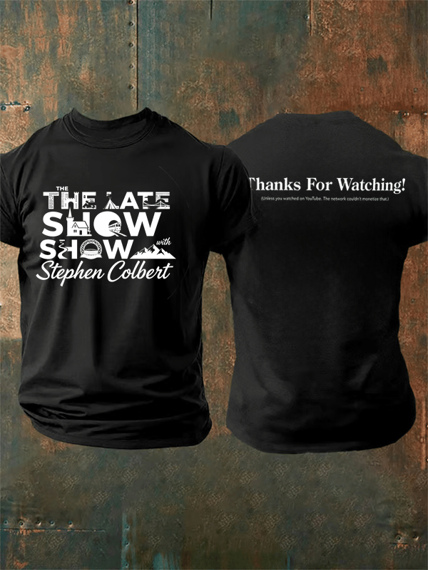 T-shirt da uomo con stampa "Last Show" in stile rétro