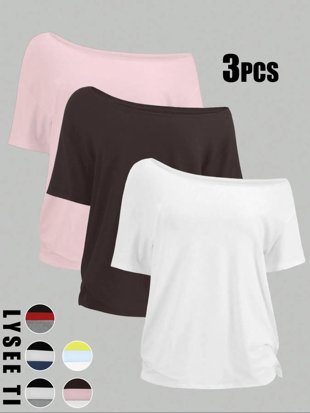 T-shirt uni basique à manches courtes pour femme, vêtement décontracté pour toutes les saisons