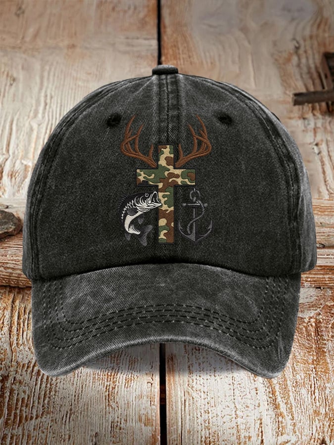 Unisex Retro Faith Fishing Hunting Hat