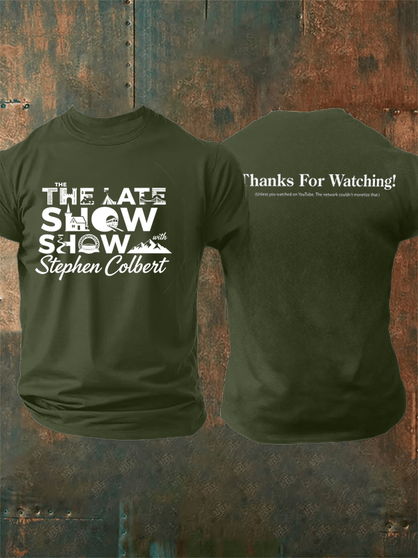 T-shirt da uomo con stampa "Last Show" in stile rétro