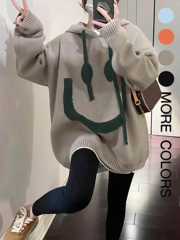Felpa con cappuccio stampata cartoni animati da donna, felpa casual alla moda a maniche lunghe con coulisse per tutti i giorni, vacanze e attività all'aperto, maglieria da donna per autunno e inverno, maglioni da donna