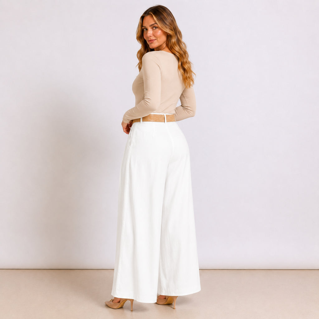 [2026.COUTURE] Pantaloni In Cotone Con Pince