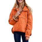 Veste doudoune oversize matelassée à capuche chauve-souris pour femme, pull à manches longues léger et chaud avec grande poche poitrine