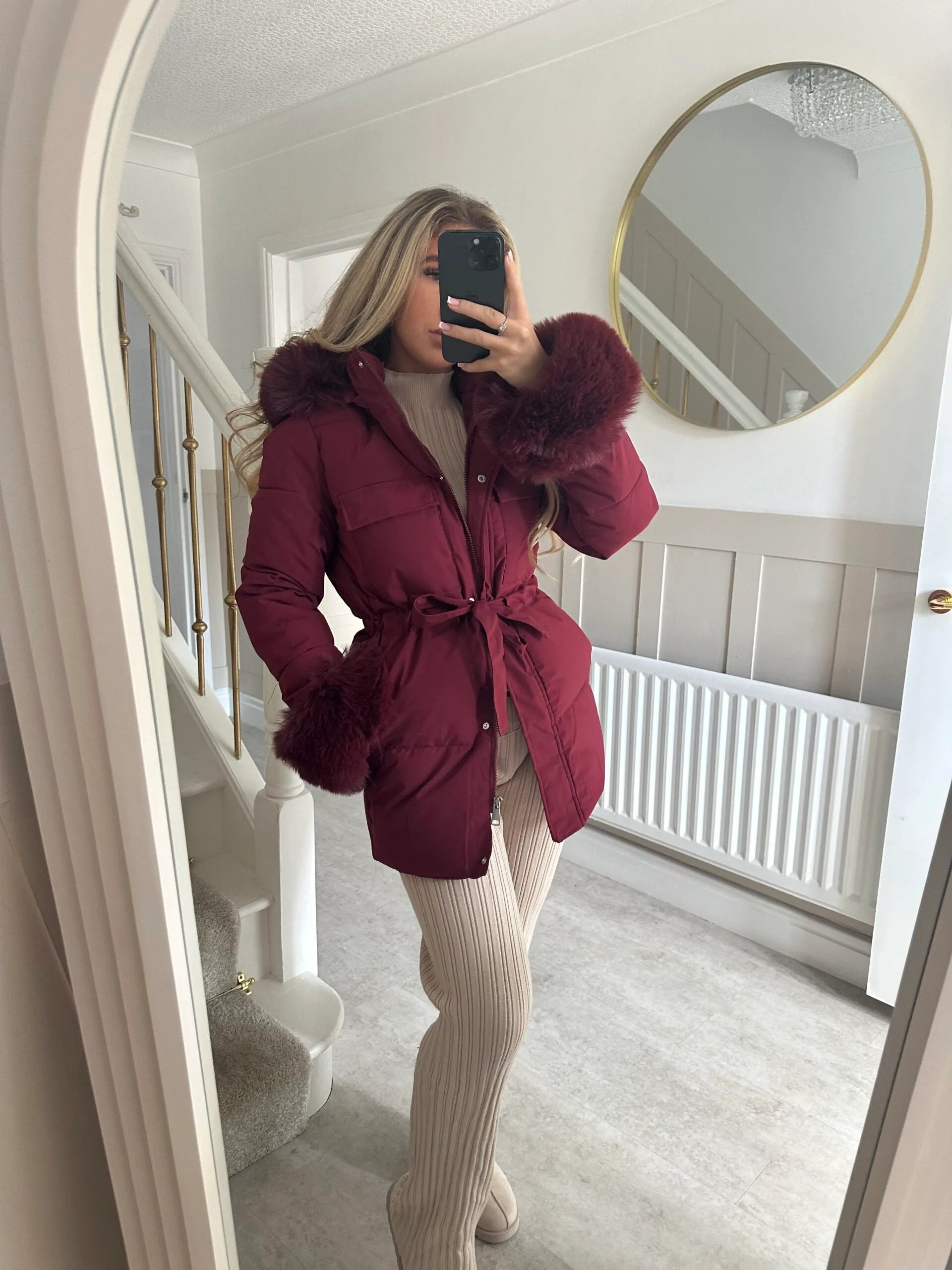 Manteau en fausse fourrure