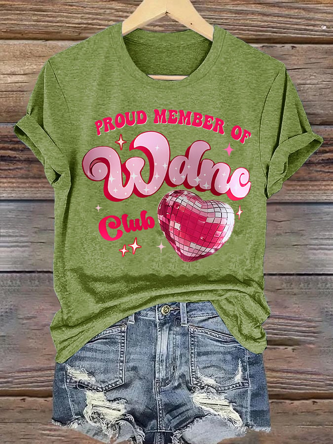 Women's  Retro Funny Proud Member Of Club We Do Not Care Menopause Perimenopause Print  T-Shirts
