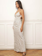 Polka dot halter dress