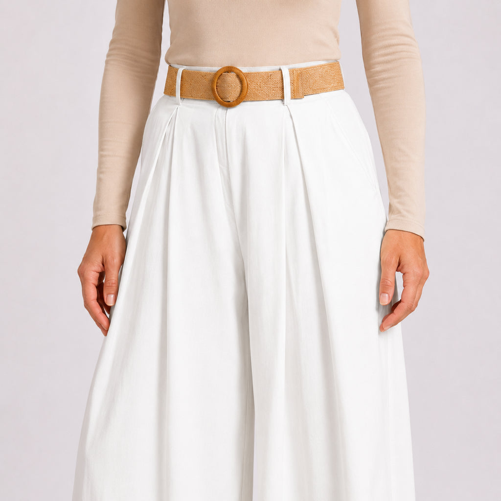 [2026.COUTURE] Pantaloni In Cotone Con Pince