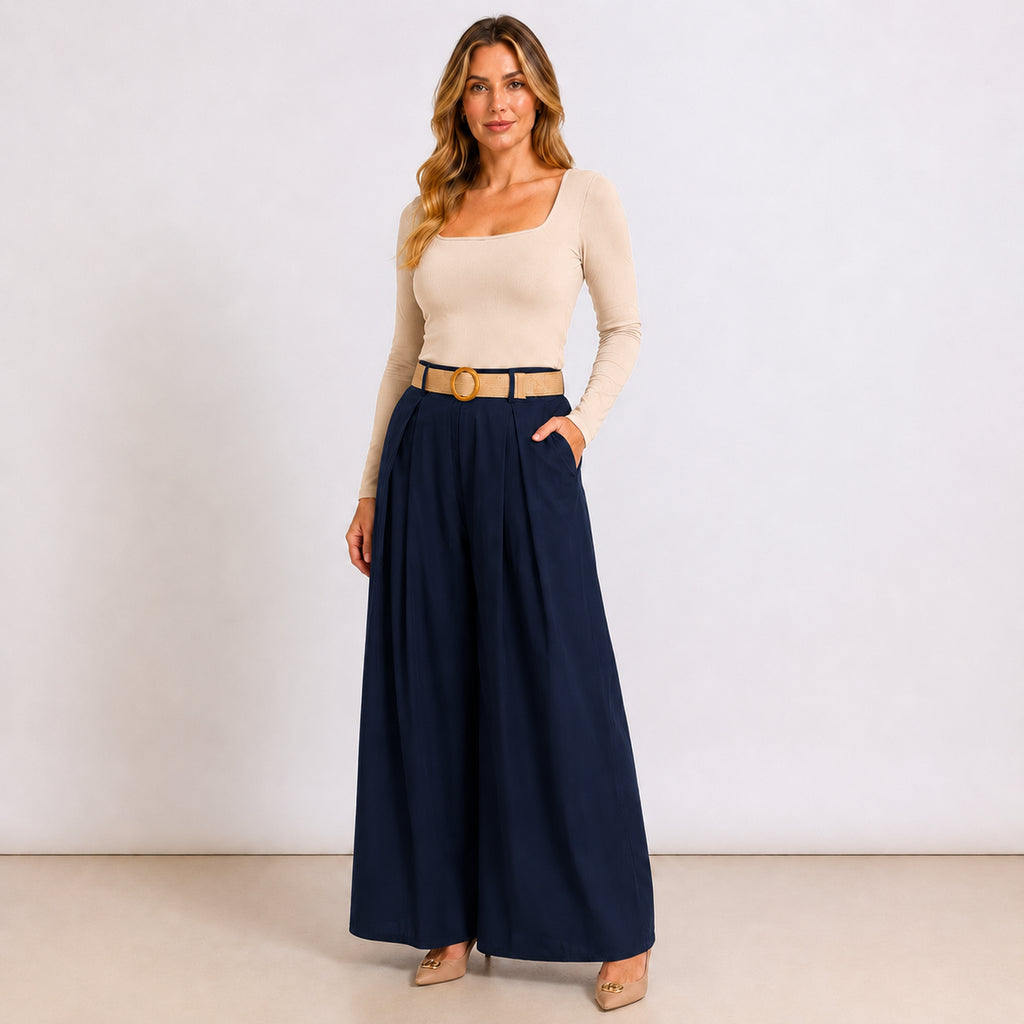 [2026.COUTURE] Pantaloni In Cotone Con Pince