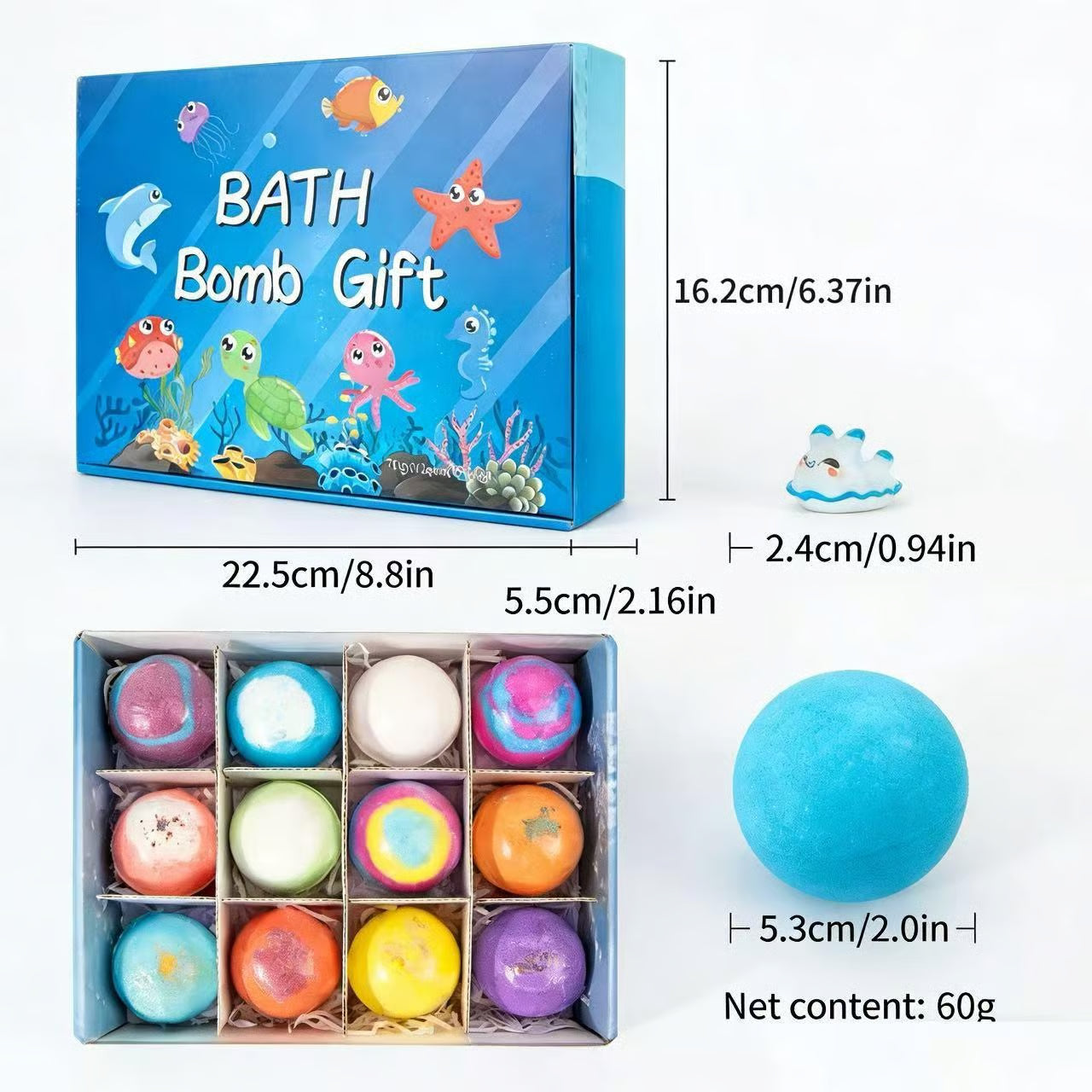 🛁🐣Bombe da Bagno per Bambini – Confezione da 12 con Giocattoli a Sorpresa all'Interno, Ideali per Cesti Pasquali
