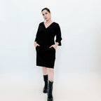 [2026.COUTURE] Abito Rachele, Ampio Corto con Scollo a V
